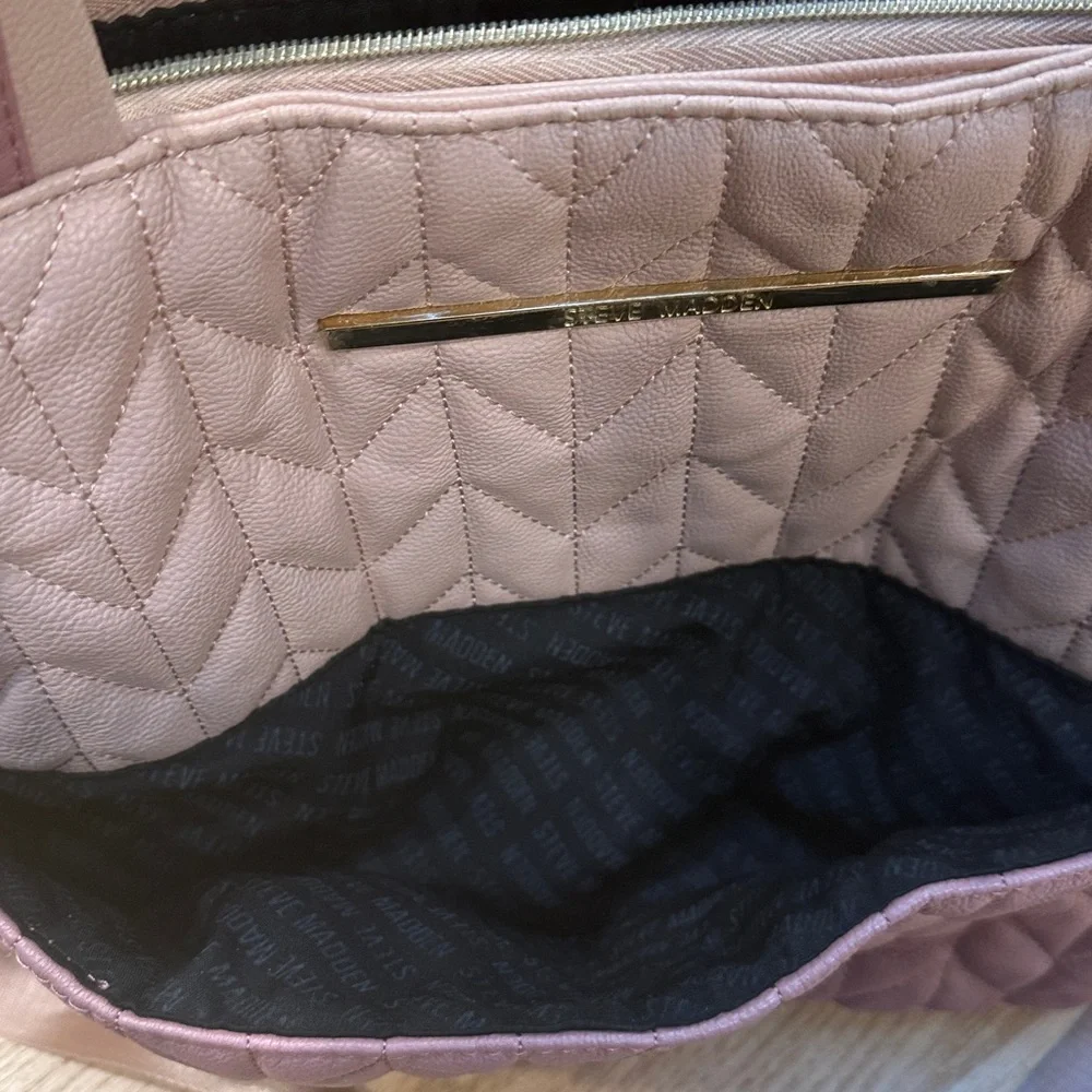 Steve Madden Diaper Bag Quilted Blush Pink
